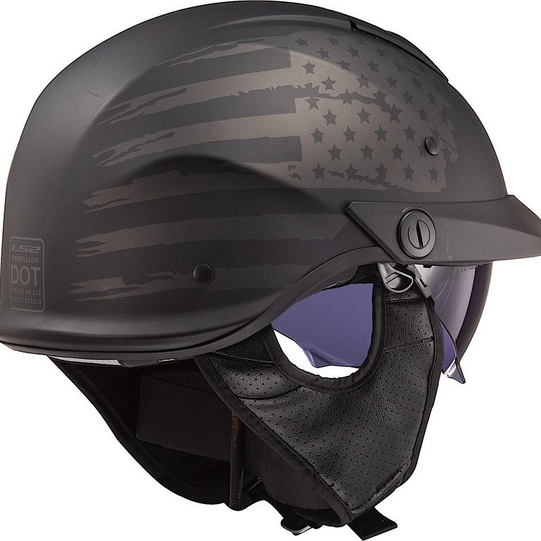 LS2 Rebellion 1812 Matte Black Helmet