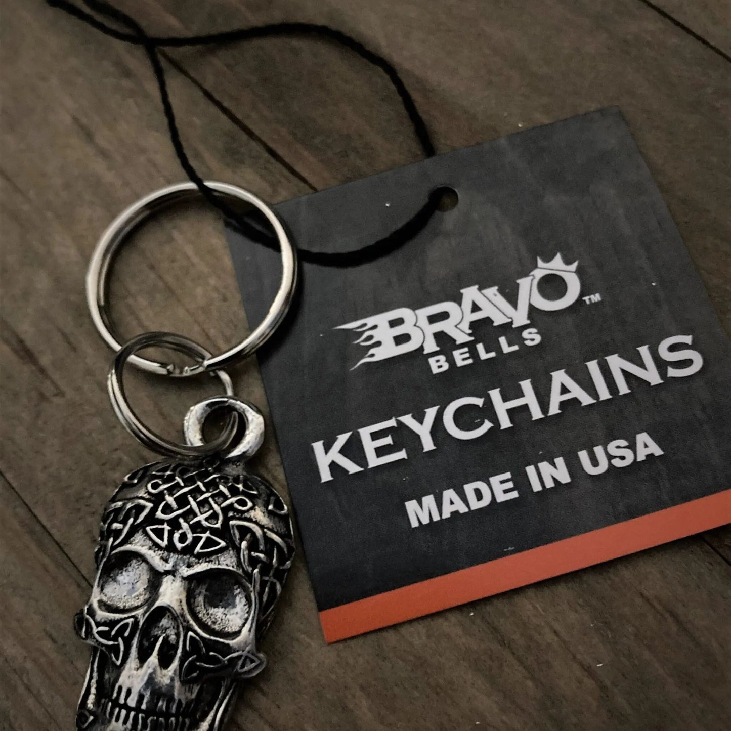 Flaming Skull Key Chain