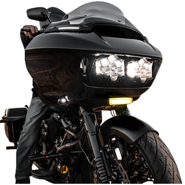 Custom Dynamics Shark Demon Headlight - Road Glide 15-Newer