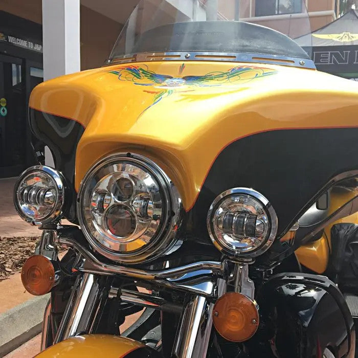 Hogworkz 7" LED Chrome Headlight (Daymaker Replacement) for Harley® Touring & Softail