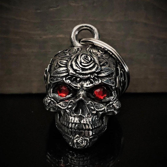Rose Skull Diamond Bell