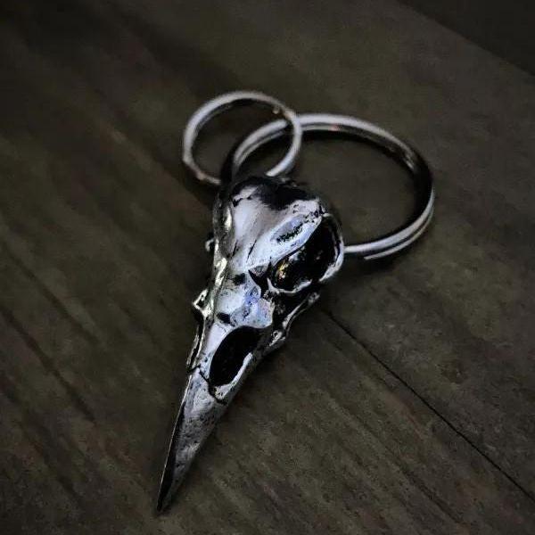 Raven skull Keychain