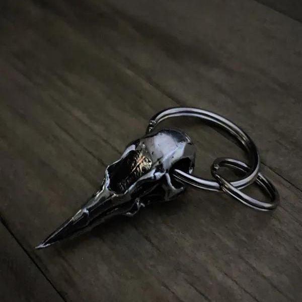 Raven skull Keychain