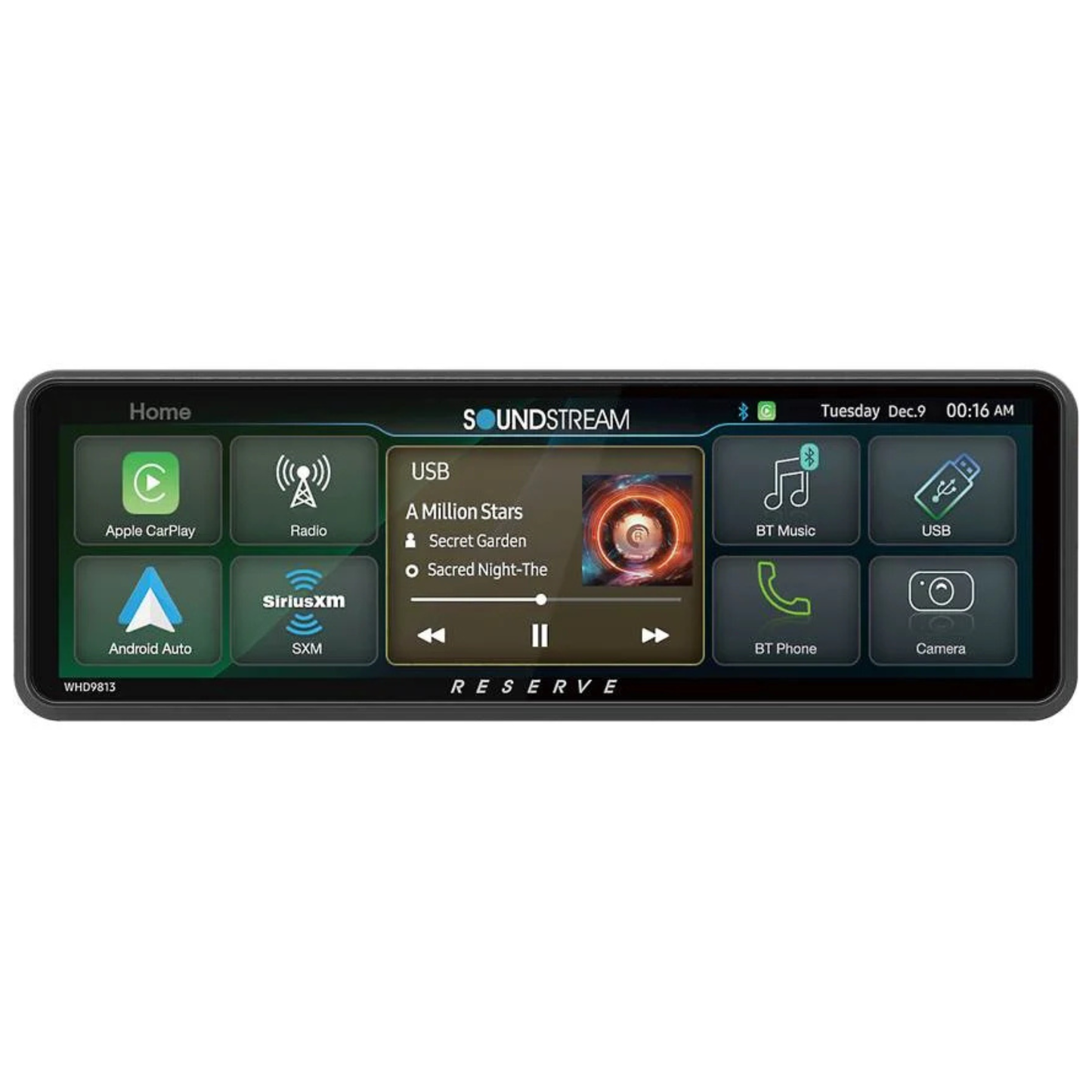 WHD.9813 Plug-n-Play Headunit w/Wireless Apple Carplay, Wireless Android Auto, & SiriusXM Ready - WHD.9813 for 1998-2013 Harley-Davidson Touring Motorcycles