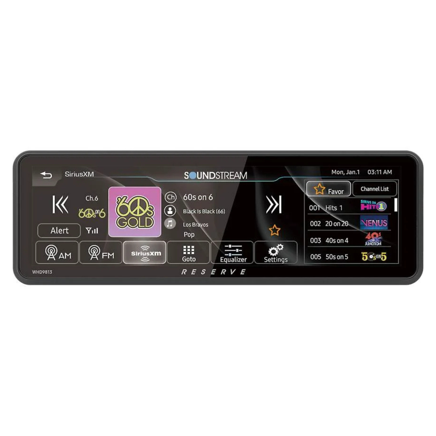 WHD.9813 Plug-n-Play Headunit w/Wireless Apple Carplay, Wireless Android Auto, & SiriusXM Ready - WHD.9813 for 1998-2013 Harley-Davidson Touring Motorcycles