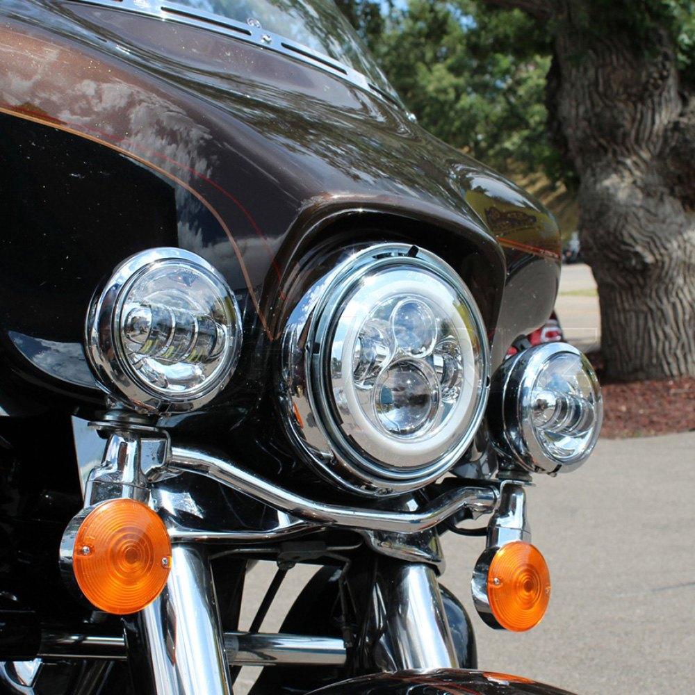 Hogworkz Harley® Chrome 4.5" LED Auxiliary Passing Lamps