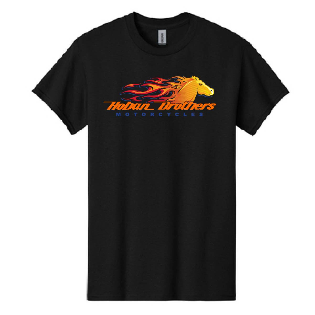 HOBAN BROTHERS "FLAMING HORSE' TEE (BLACK)