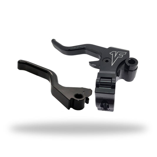 1FNGR Easier Pull Clutch + Brake Lever Combo | Black - Dyna/Softail