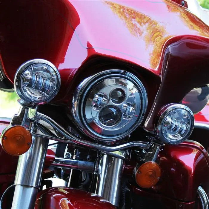 Hogworkz Harley® Chrome 4.5" LED Auxiliary Passing Lamps